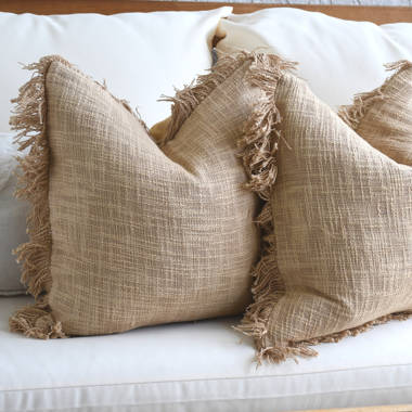 Raffia discount pillow covers